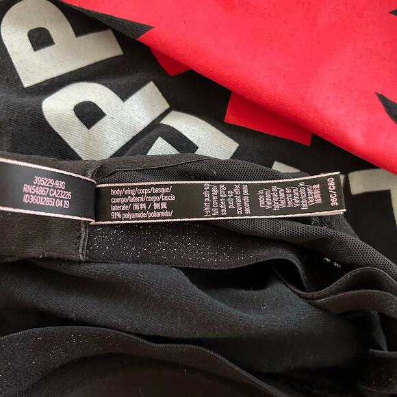 Victorias Secret Women Tshirt Push Up Full Coverage Underwire Bra Black Size 36C - Picture 5 of 7